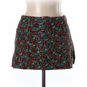 Lucy Love patch pocket brown and blue corduroy mini skirt, L